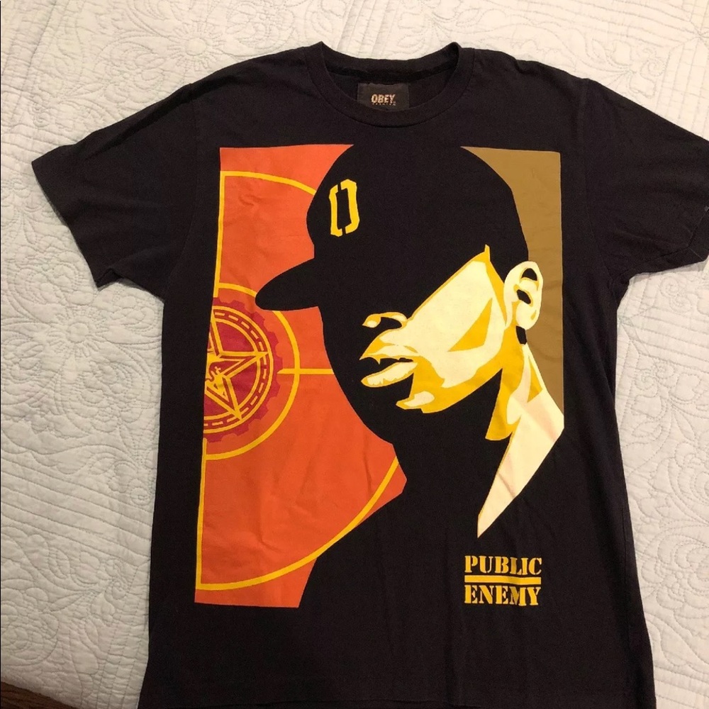 Obey T Shirt Public Enemy Chuck D - Shepard Fairey